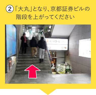 「大丸」となり、京都証券ビルの階段を上がってください